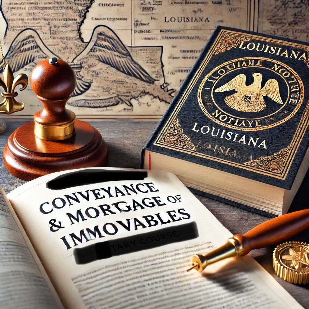 Conveyance & Mortgage of Immovables: Mastering the Louisiana Notary Essentials