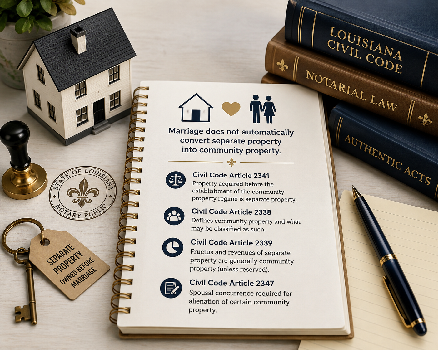 When You Get Married, Does Your Separate Property Become Community Property in Louisiana?